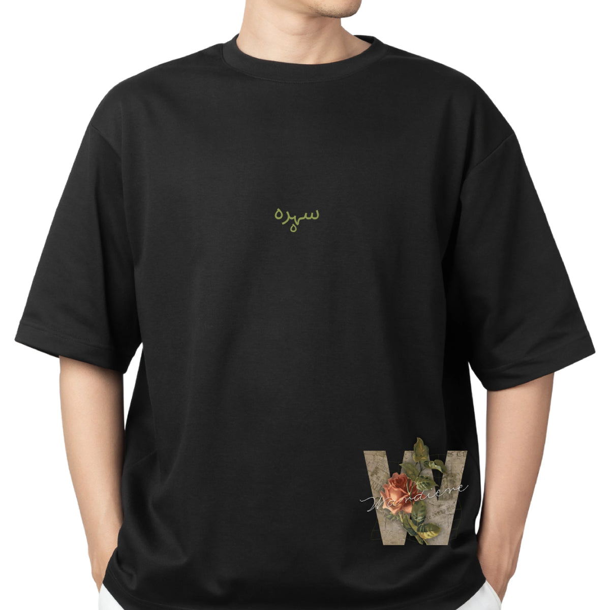 Floral Script Black