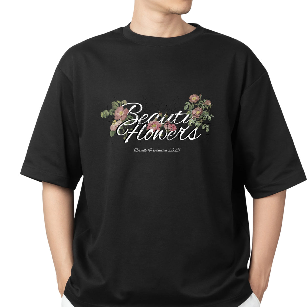 Floral Rose Charm Black